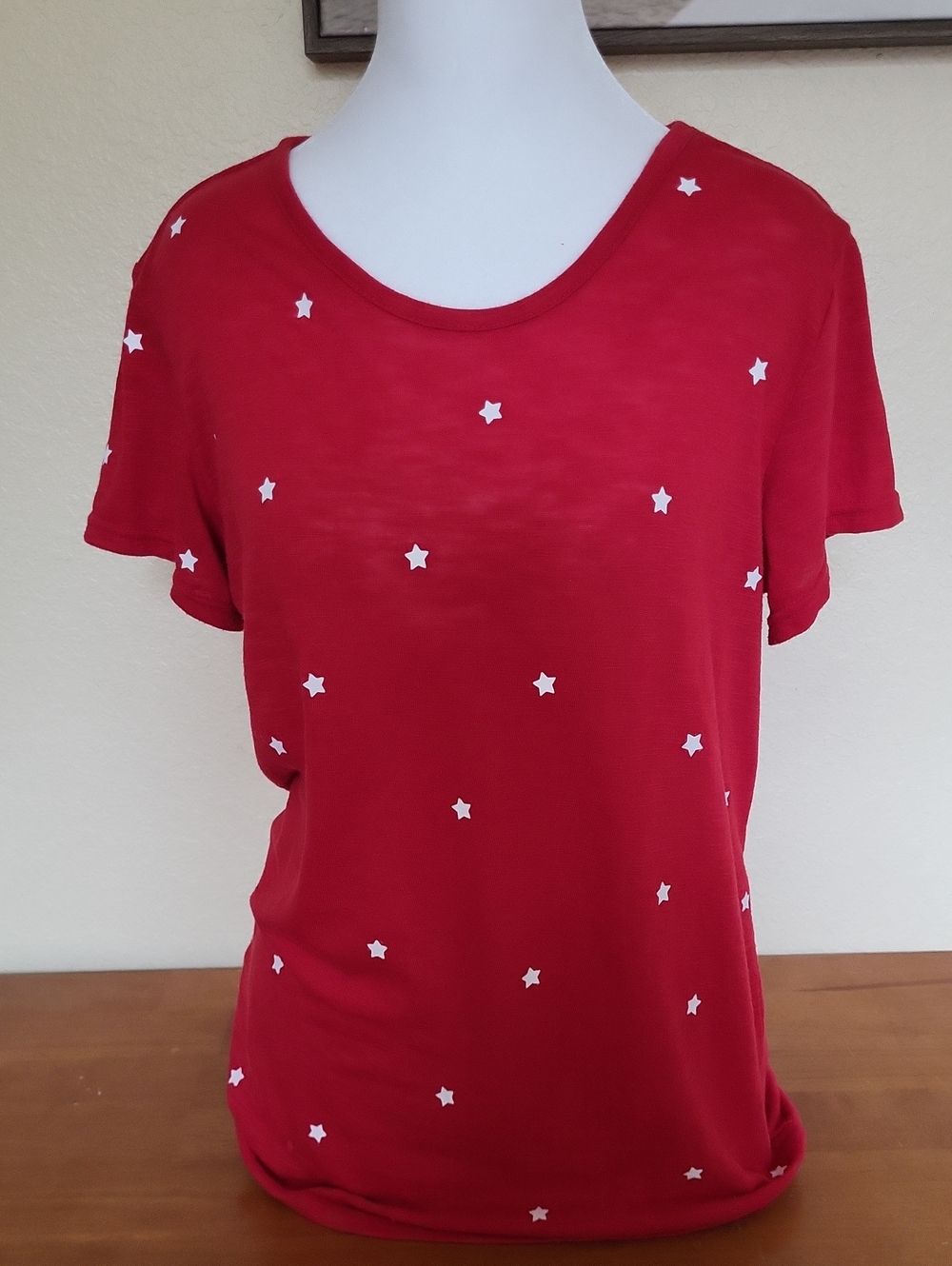 Reflex Red With White Stars T Shirt